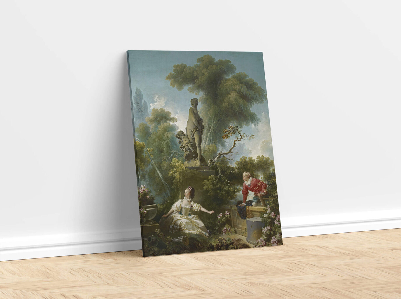 Jäljennös Rakkauden evoluutio; Kokous (Jean-Honore Fragonard), 100 x 80 cm hinta ja tiedot | Taulut | hobbyhall.fi