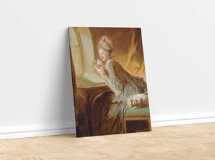 Jäljennös Rakkauskirje (Jean-Honore Fragonard), 100 x 80 cm hinta ja tiedot | Taulut | hobbyhall.fi
