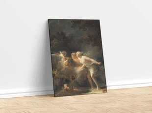 Jäljennös Rakkauden suihkulähde (Jean-Honore Fragonard), 100 x 80 cm hinta ja tiedot | Taulut | hobbyhall.fi
