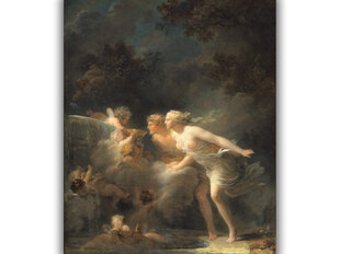 Jäljennös Rakkauden suihkulähde (Jean-Honore Fragonard), 100 x 80 cm hinta ja tiedot | Taulut | hobbyhall.fi