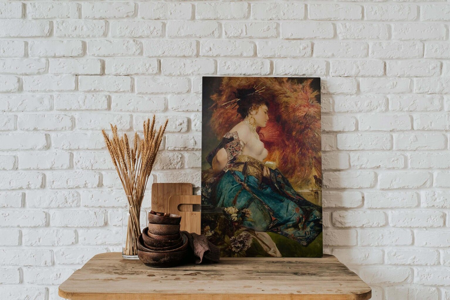 Jäljennös Japanilainen tyttö (Hans Makart), 100 x 70 cm hinta ja tiedot | Taulut | hobbyhall.fi