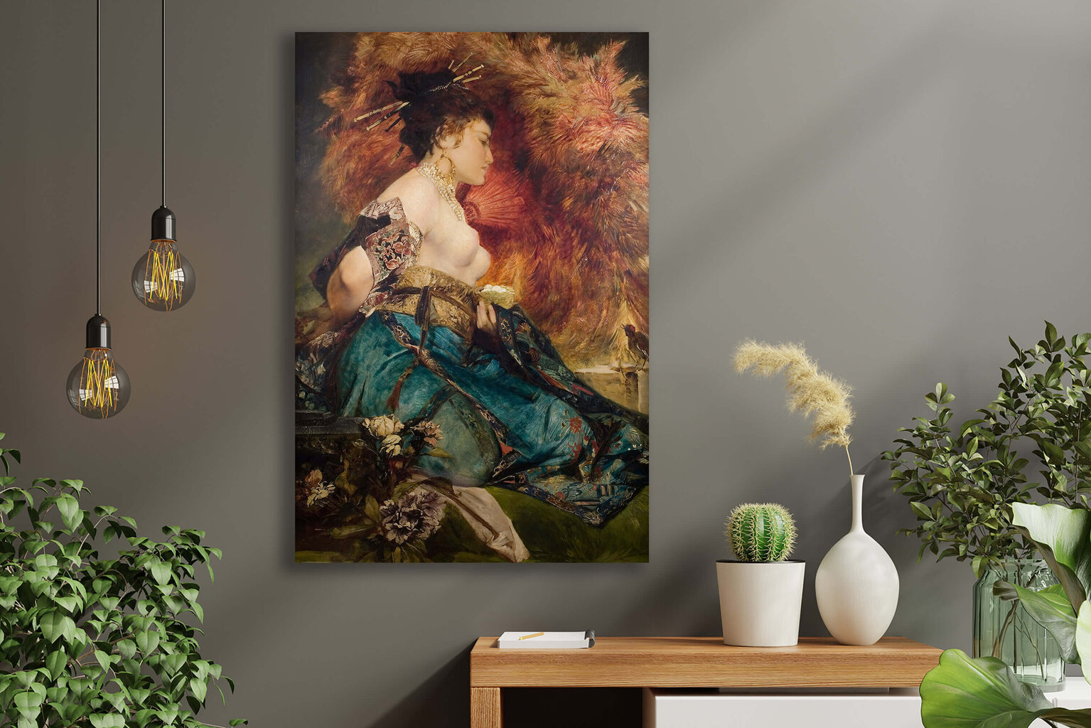 Jäljennös Japanilainen tyttö (Hans Makart), 100 x 70 cm hinta ja tiedot | Taulut | hobbyhall.fi