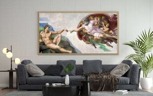 Jäljennös Adamin luominen (Michelangelo Buonarroti), 100 x 50 cm hinta ja tiedot | Taulut | hobbyhall.fi