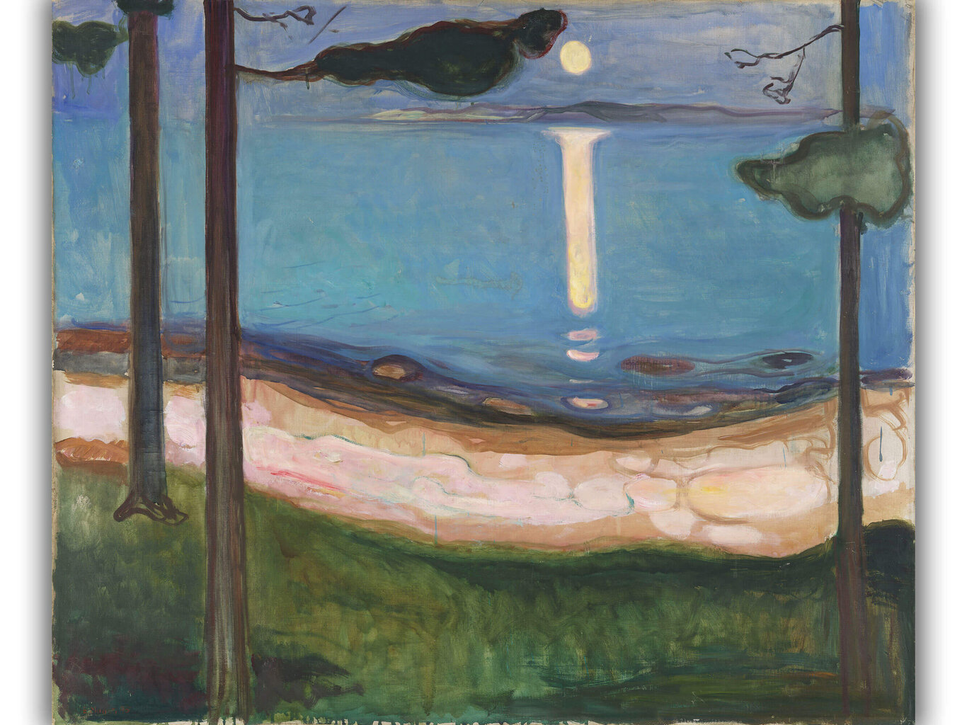 Jäljennös Moonlight (Edvard Munch), 100 x 80 cm hinta ja tiedot | Taulut | hobbyhall.fi