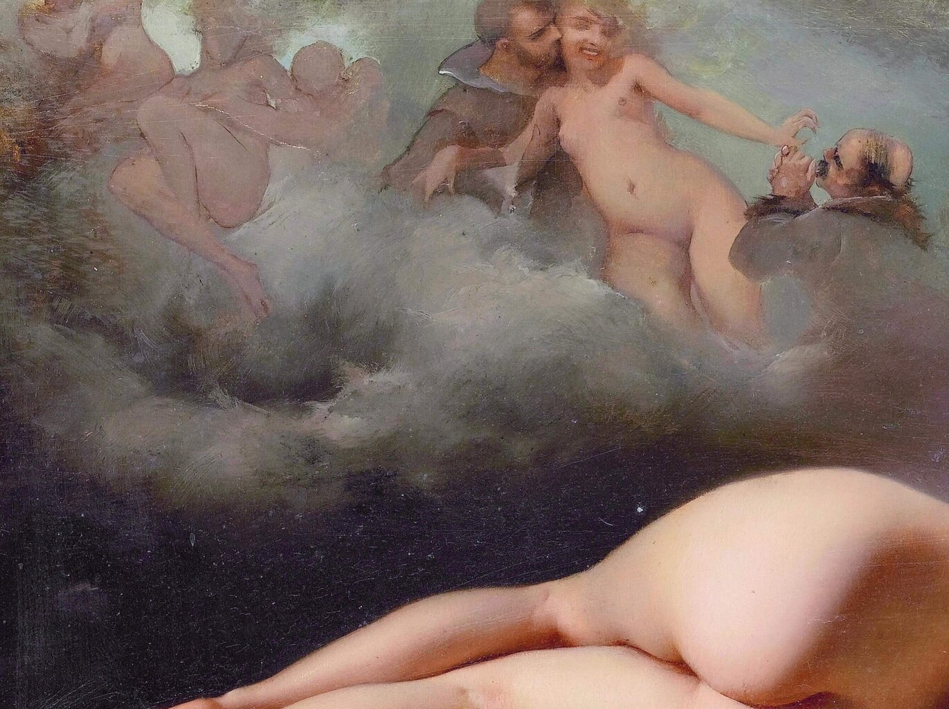 Jäljennös Makaava alastonkuva (Luis Ricardo Falero), 100 x 60 cm hinta ja tiedot | Taulut | hobbyhall.fi