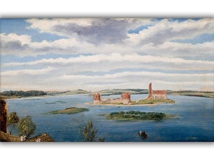 Jäljennös Trakain linnan raunioista (Galve-järvi) (1853) (Wincenty Dmochowski), 100 x 60 cm hinta ja tiedot | Taulut | hobbyhall.fi