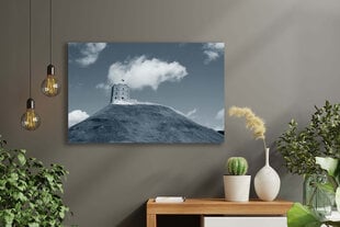 Maalaus Gediminasin linna (mustavalkoinen), 100 x 60 cm hinta ja tiedot | Taulut | hobbyhall.fi