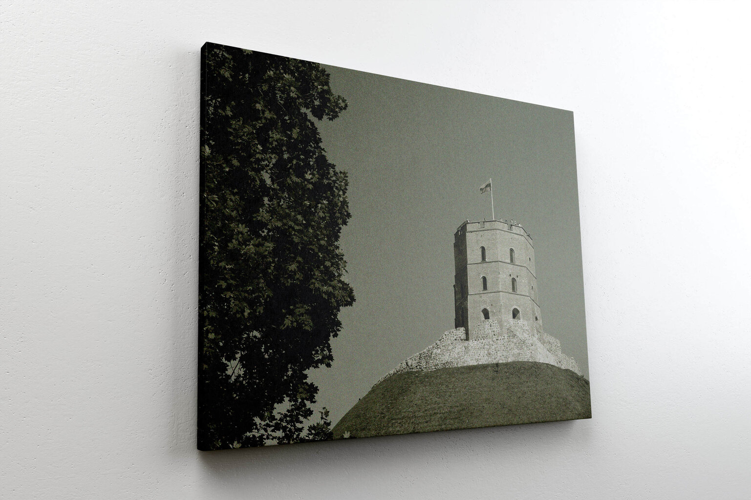 Maalaus Gediminasin linnan torni (seepia), 100 x 70 cm hinta ja tiedot | Taulut | hobbyhall.fi
