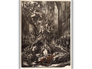 Jäljennös Saatana ja hänen demoninsa goottilaisessa katedraalissa, 1829, Louis Boulanger hinta ja tiedot | Taulut | hobbyhall.fi