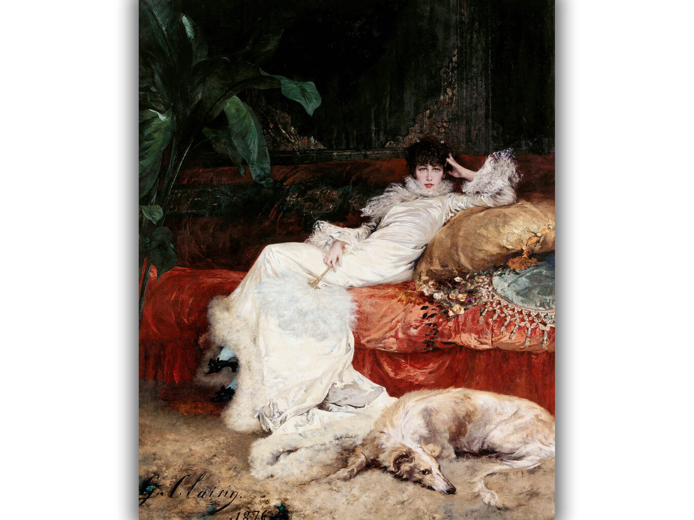 Sarah Bernhardtin muotokuva jäljennös, Georges Jules Victor Clairin, 1876 hinta ja tiedot | Taulut | hobbyhall.fi