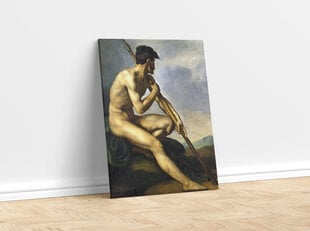 Jäljennös Alaston soturi keihään kanssa, Théodore Géricault, 1816 hinta ja tiedot | Taulut | hobbyhall.fi