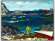 Jäljennös Harbor, Monhegan Coast, Maine, George Wesley Bellows, 1913 hinta ja tiedot | Taulut | hobbyhall.fi