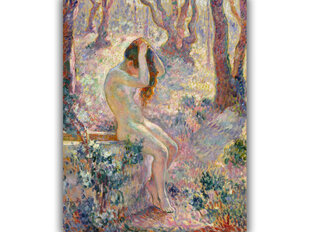 Jäljennös Alaston tyttö istuu kaivon reunalla, Henri Lebasque, 1907 hinta ja tiedot | Taulut | hobbyhall.fi