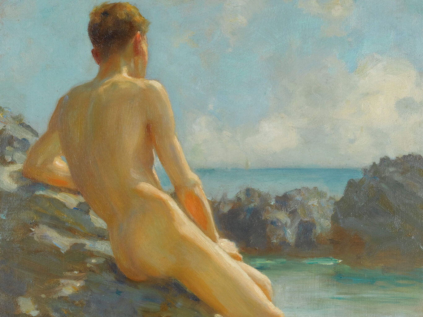 Jäljennös Uimaan, Henry Scott Tuke, 1924 hinta ja tiedot | Taulut | hobbyhall.fi