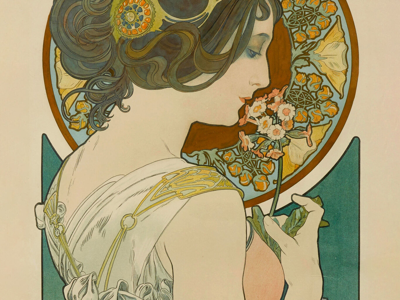 Jäljennös Primula, Alphonse Mucha, 1899 hinta ja tiedot | Taulut | hobbyhall.fi