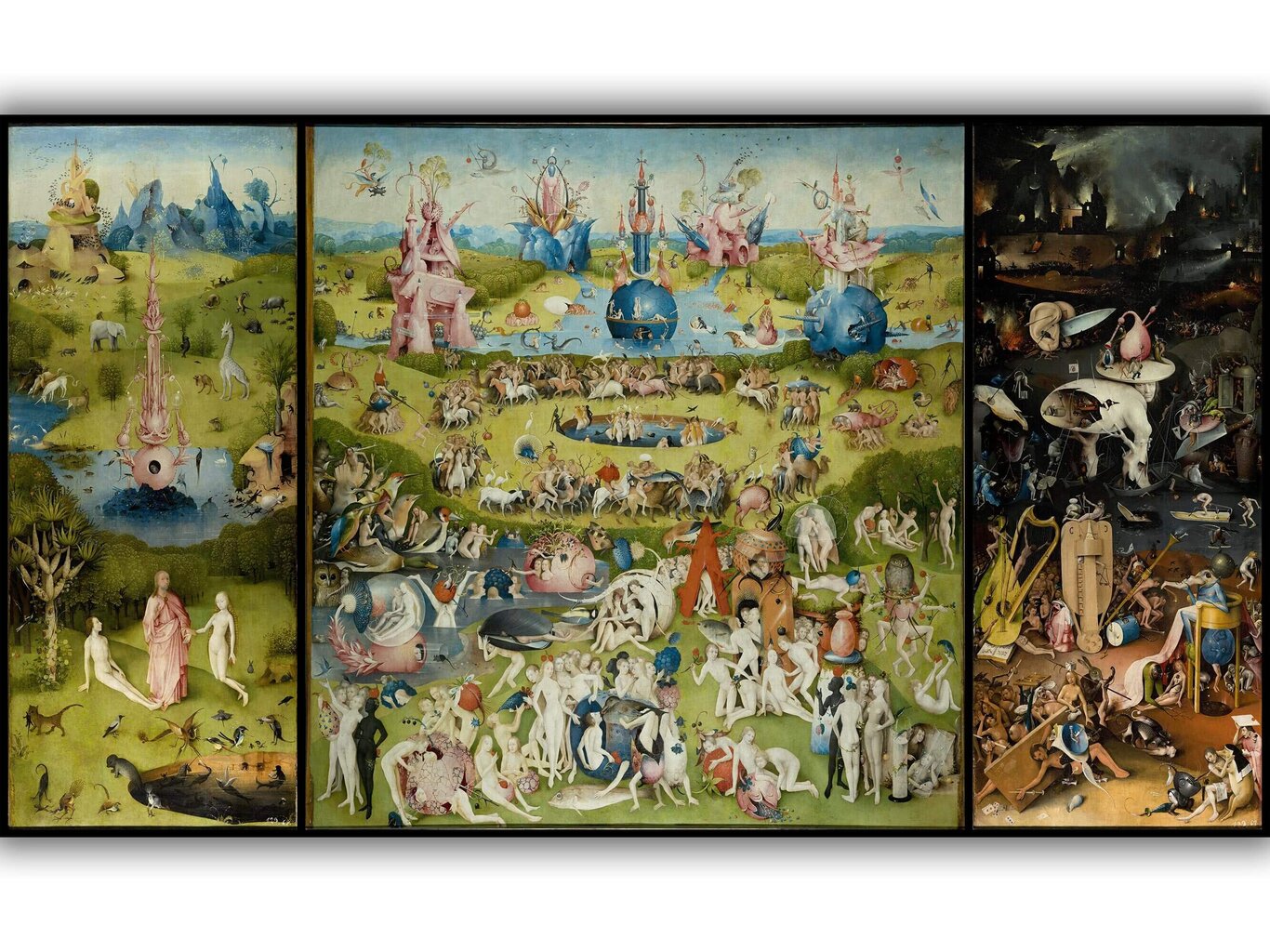 Jäljennös Maallisten ilojen puutarha, Hieronymus Bosch, 1515 hinta ja tiedot | Taulut | hobbyhall.fi