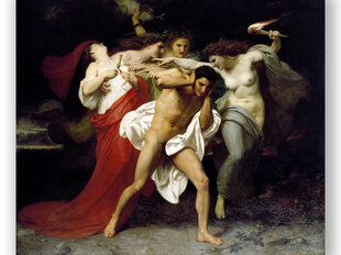 Jäljennös Orestes raivotarten ohjailemina, William Adolphe Bouguereau, 1862 hinta ja tiedot | Taulut | hobbyhall.fi