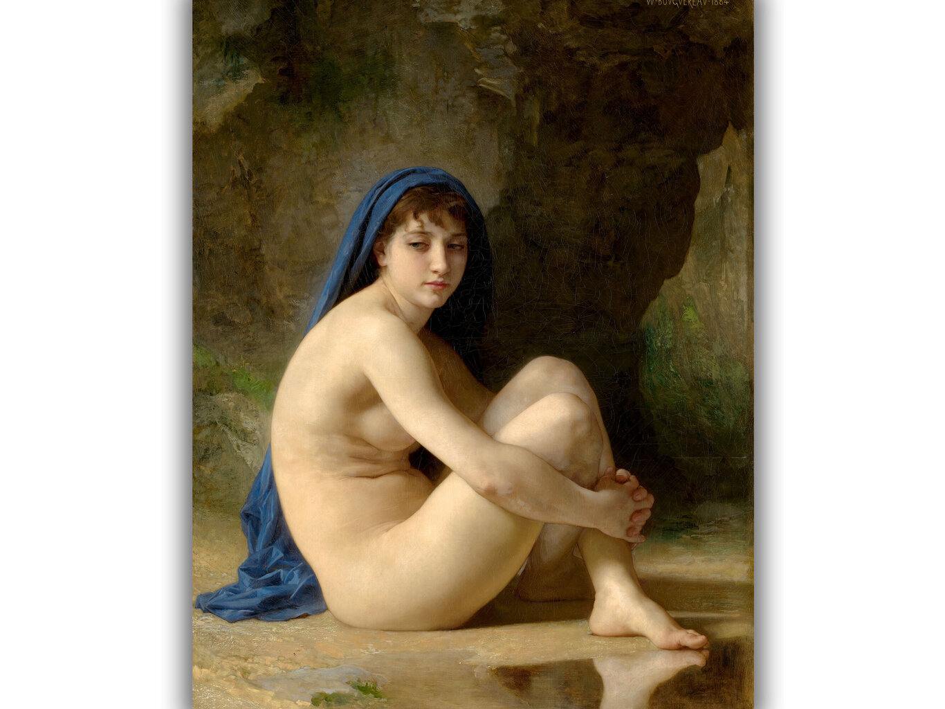 Jäljennös Istuminen alasti, William Bouguereau, 1884 hinta ja tiedot | Taulut | hobbyhall.fi