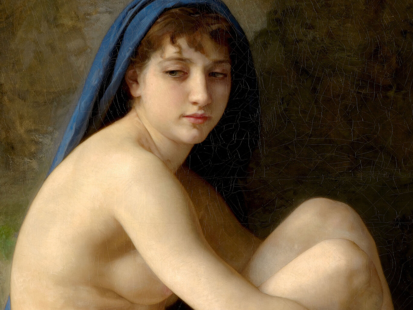 Jäljennös Istuminen alasti, William Bouguereau, 1884 hinta ja tiedot | Taulut | hobbyhall.fi