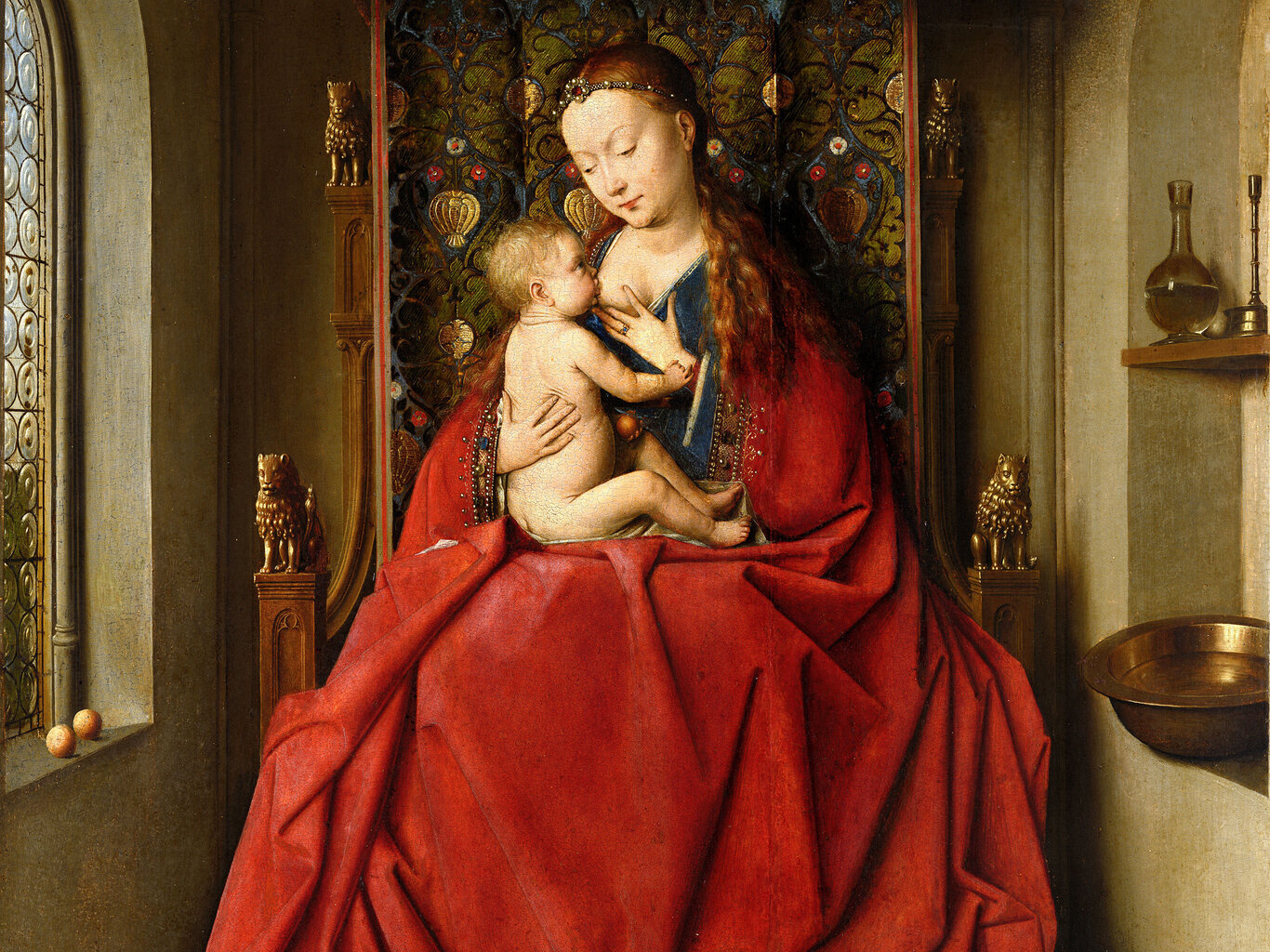 Jäljennös Madonna of Lucca, Jan van Eyck, 1437 hinta ja tiedot | Taulut | hobbyhall.fi