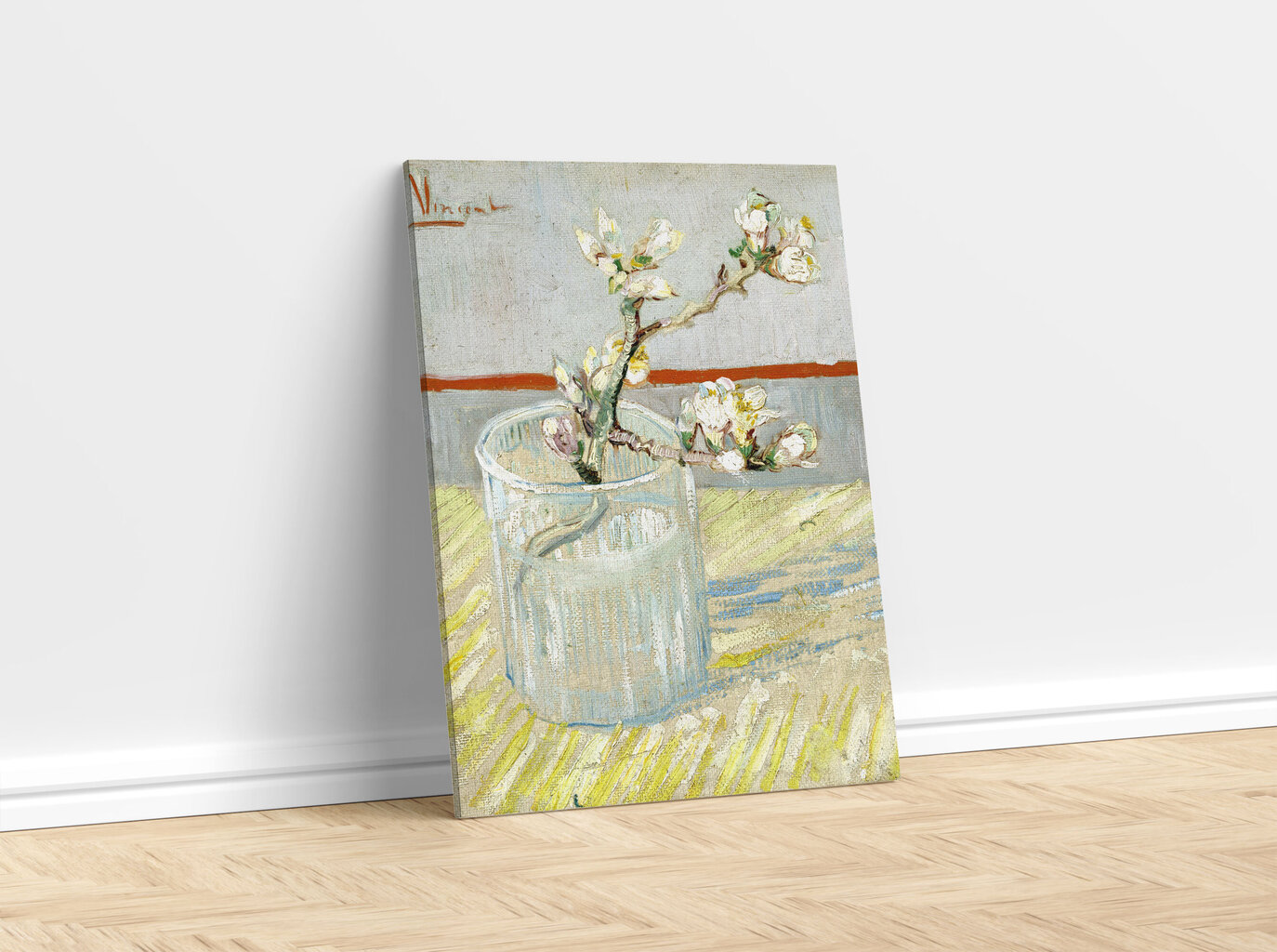 Jäljennös Kukkiva mantelioksa lasissa, Vincent van Gogh, 1888 hinta ja tiedot | Taulut | hobbyhall.fi