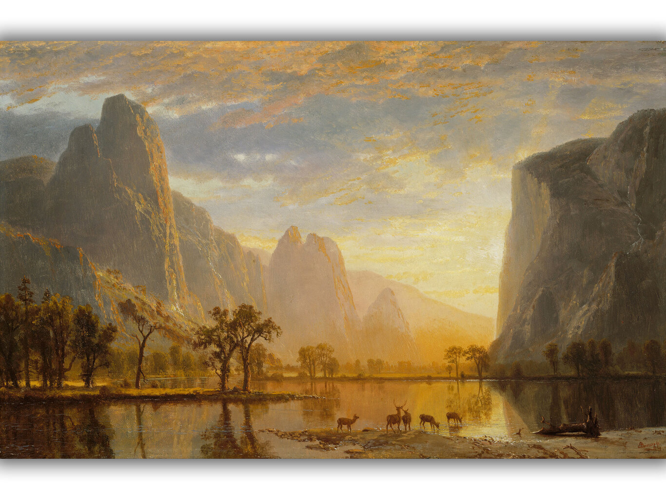 Jäljennös Yosemiten laaksossa, Albert Bierstadt, 1864 hinta ja tiedot | Taulut | hobbyhall.fi