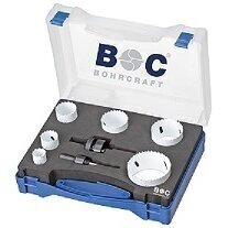 Poranterät Bi-metallisetti Bohrcraft adaptereilla HSS-E (Co8), 8 kpl. hinta ja tiedot | Käsityökalut | hobbyhall.fi