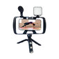 Combo selfie + jalusta + mikrofoni + LED-valaisin + kaukosäädin - Musta hinta ja tiedot | Selfie-tikut ja -telineet | hobbyhall.fi