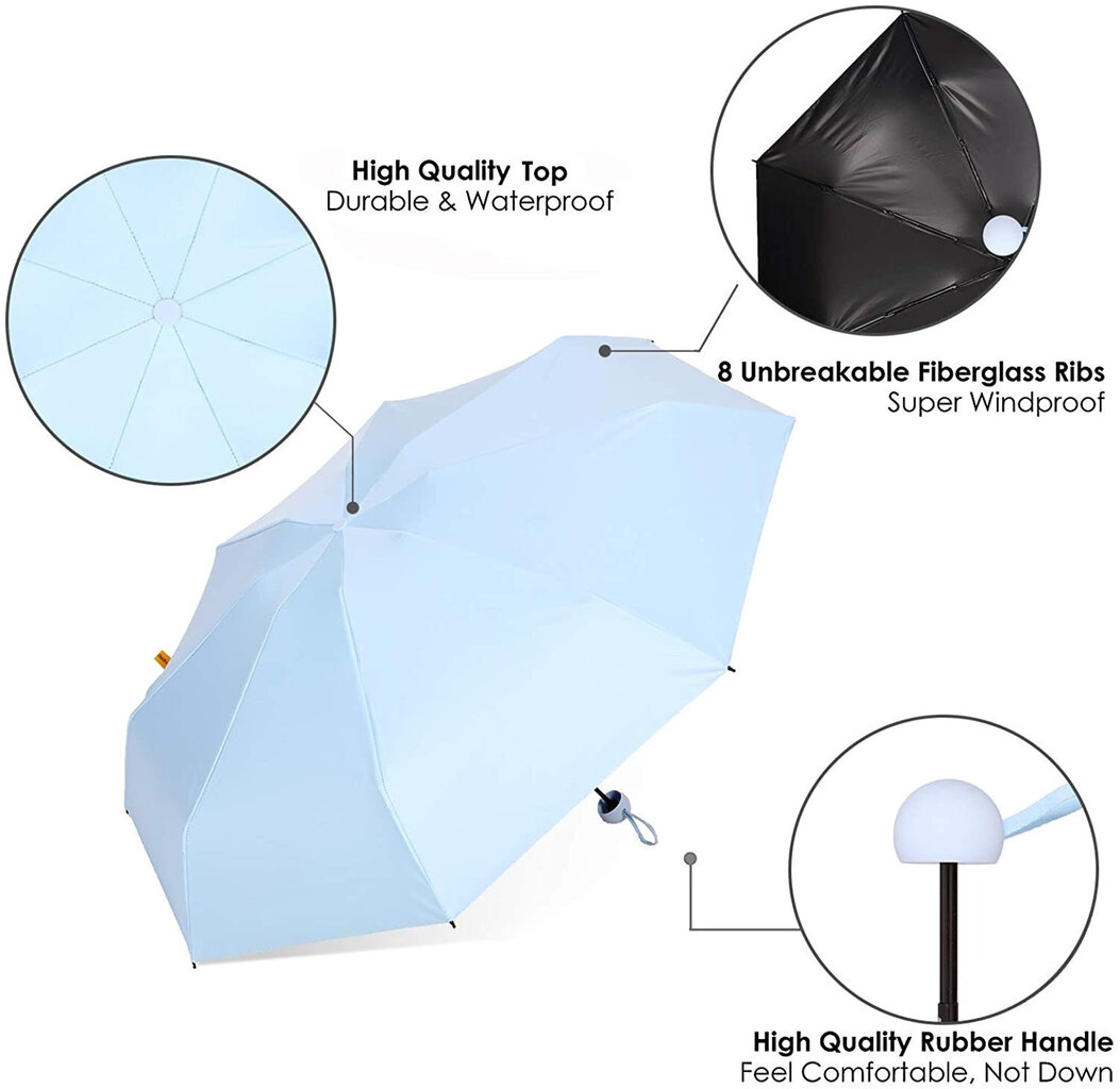 Pieni sateenvarjo, sininen hinta ja tiedot | Naisten sateenvarjot | hobbyhall.fi