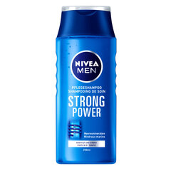 Nivea Men Strong Power shampoo hauraille hiuksille, 250 ml hinta ja tiedot | Nivea Hiustenhoitotuotteet | hobbyhall.fi