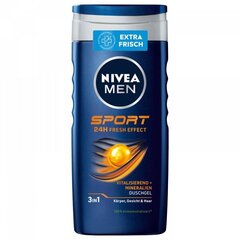 NIVEA MEN Sport suihkugeeli, 250 ml hinta ja tiedot | Suihkusaippuat ja suihkugeelit | hobbyhall.fi