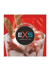 Kondomi Exs Strawberry, 100 kpl. hinta ja tiedot | Kondomit | hobbyhall.fi