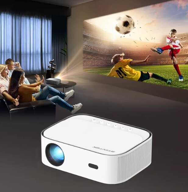 Projektori LED-projektori 4K Full HD 8800 lm 6000: 1 220 '' WiFi Bluetooth Zenwire Yg550 hinta ja tiedot | Projektorit | hobbyhall.fi