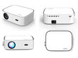 Projektori LED-projektori 4K Full HD 8800 lm 6000: 1 220 '' WiFi Bluetooth Zenwire Yg550 hinta ja tiedot | Projektorit | hobbyhall.fi