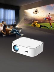 Projektori LED-projektori 4K Full HD 8800 lm 6000: 1 220 '' WiFi Bluetooth Zenwire Yg550 hinta ja tiedot | Zenwire Toimistolaitteet ja -tarvikkeet | hobbyhall.fi