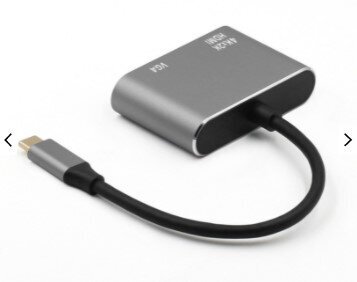 USB-C 2W1 -sovitin HDMI 4K VGA M1 hinta ja tiedot | Adapterit | hobbyhall.fi