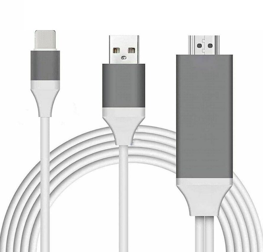 Adapteri Lightning HDMI FHD USB-kaapeli iPhone iPadille hinta ja tiedot | Adapterit | hobbyhall.fi