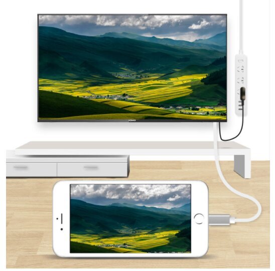 Adapteri Lightning HDMI FHD USB-kaapeli iPhone iPadille hinta ja tiedot | Adapterit | hobbyhall.fi