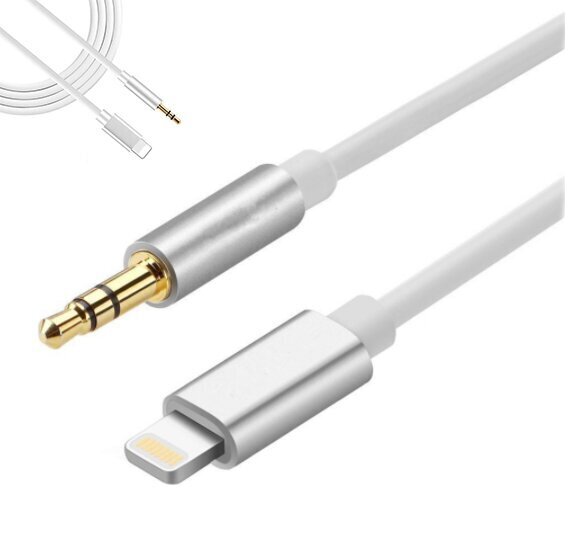 AUX Lightning miniliitin 3,5 mm iPhone iPad 1M hinta ja tiedot | Puhelinkaapelit | hobbyhall.fi