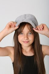 Tyttöjen hattu, harmaa 54 cm hinta ja tiedot | Tyttöjen hatut, huivit ja käsineet | hobbyhall.fi