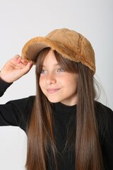 Tyttöjen hattu, ruskea 54 cm hinta ja tiedot | Tyttöjen hatut, huivit ja käsineet | hobbyhall.fi