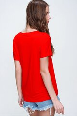 Naisten T-paita, punainen M hinta ja tiedot | Naisten T-paidat | hobbyhall.fi