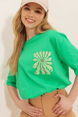 Naisten T-paita, vihreä 42 hinta ja tiedot | Naisten T-paidat | hobbyhall.fi