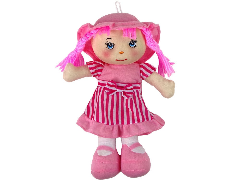 Pehmeä nukke, vaaleanpunainen 28 cm hinta ja tiedot | Tyttöjen lelut | hobbyhall.fi