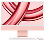 iMac 24” 4.5K Retina, Apple M3 8C CPU, 8C GPU/8GB/256GB SSD/Pink/SWE - MQRD3KS/A hinta ja tiedot | Pöytätietokoneet | hobbyhall.fi