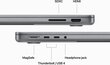 MacBook Pro 14" Apple M3 8C CPU, 10C GPU/8GB/1TB SSD/Silver/INT - MR7K3ZE/A hinta ja tiedot | Kannettavat tietokoneet | hobbyhall.fi