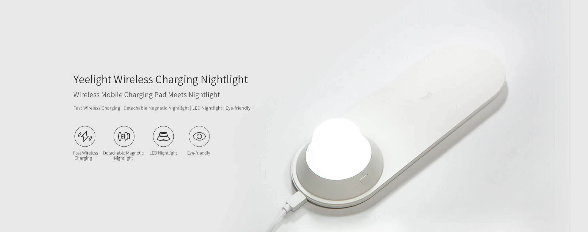 Yeelight Wireless Charging Nightlight hinta ja tiedot | Pöytävalaisimet | hobbyhall.fi