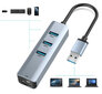 Gigabit 3x USB 3.0 LAN 1000 Mbs RJ45 hinta ja tiedot | Adapterit | hobbyhall.fi