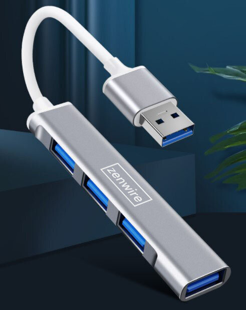 HUB 4x USB 3.0 -portti Splitter 4in1 Zenwire hinta ja tiedot | Adapterit | hobbyhall.fi
