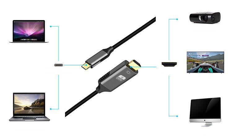 USB-C DisplayPort 4K 60Hz Mac Macbook Th 3.0 hinta ja tiedot | Kaapelit ja adapterit | hobbyhall.fi